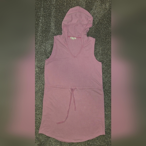 Jane And Delancey Pink Sleeveless Hooded Dress Swim Cover Up Size Medium - Picture 1 of 9